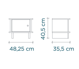 ML Night Stand White/Birch - Oeuf NYC